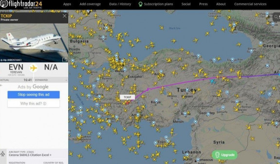 Թուրքական մասնավոր ինքնաթիռ է վայրէջք կատարել Երևանում.Թուրքական պատվիրակություն է գաղտնի ժամանել