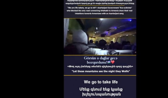 Տեսանյութ.«էկոակտիվիստները» երգում են մի երգ, որն ուղղված է հայերին` սպանության ու արյուն թափելու կոչերով